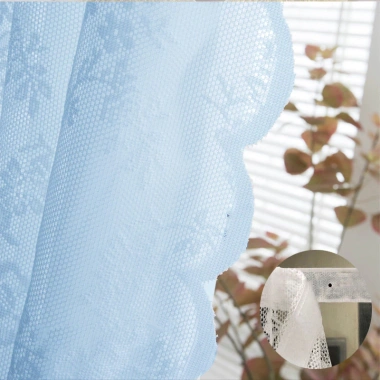 Rèm cửa tự dính ren Jacquard, lọc sàn, giặt được, móc & chốt, phân vùng đa năng