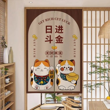Rèm cửa vải mèo Zhaocai không đục lỗ: Chống gió, vách ngăn phòng ngủ, cửa bếp, lối vào đa năng, giá chỉ 194.400₫ 7 Rèm cửa vải mèo Zhaocai không đục lỗ: Chống gió, vách ngăn phòng ngủ, cửa bếp, lối vào đa năng, giá chỉ 194.400₫ 7