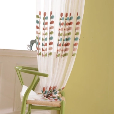 Rèm Cửa Vải Thêu Hình Lá Nhiều Màu Sắc - Trang Trí Phòng Khách & Phòng Ngủ 158.228₫ 7