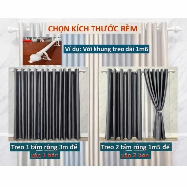 Rèm Cửa Vàng Đồng Chống Nắng Cản Sáng Sang Trọng Nhiều Màu Kích Thước Giá 160.000 VND