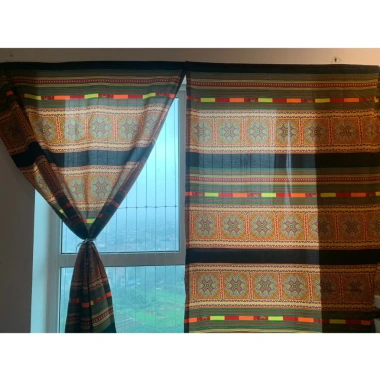Rèm dán cửa sổ thổ cẩm siêu chất Giá chỉ 57.000đ dán nhanh bảo vệ ánh sáng