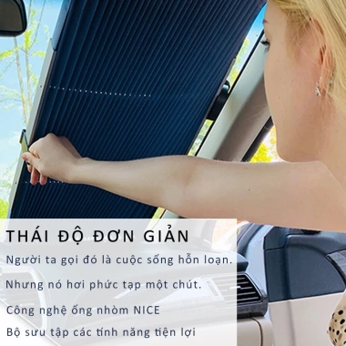Rèm gấp DLIGHT chống nóng, che kính lái ô tô gọn nhẹ, giảm UV, chỉ 230k