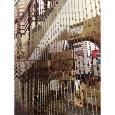 Rèm hạt nhựa nâu - vàng nâu có sẵn, nhiều kích thước, giá ưu đãi 316.000₫