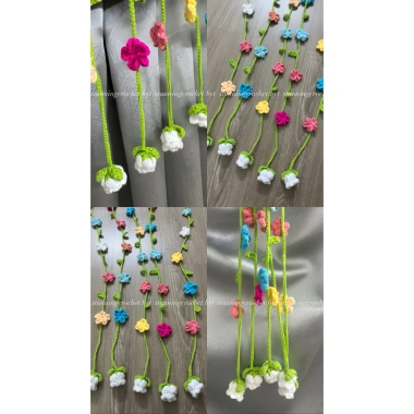 Rèm hoa móc len nhiều màu - thiết kế độc đáo từ Stunningcrochet.byt, giảm còn 75.000 VND