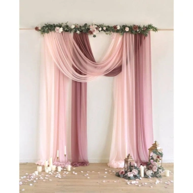 Rèm kim tuyền vải thun nhún đa màu - Trang trí tiệc, đám cưới, cổng hoa, sẵn luồn, 48.000 VNĐ 5