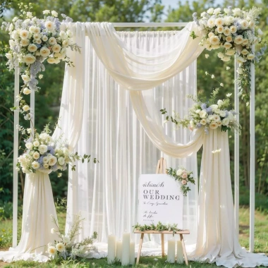 Rèm kim tuyền vải thun nhún đa màu - Trang trí tiệc, đám cưới, cổng hoa, sẵn luồn, 48.000 VNĐ 9