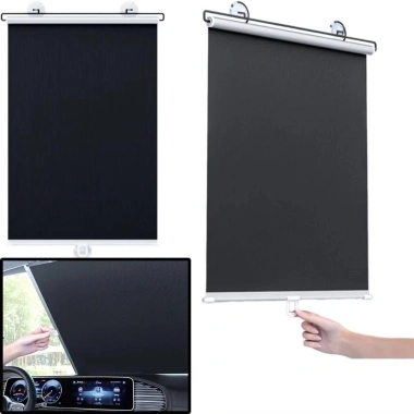 Rèm lăn NAMSHEVA đen, cốc hút bóng lăn, di động gọn nhẹ cho văn phòng và nhà, ưu đãi 109.560₫