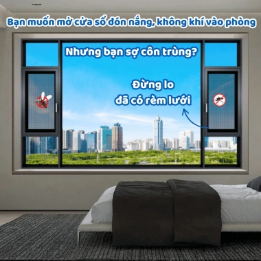 Rèm Lưới Chống Muỗi Tự Dính Cửa Sổ - Velcro, Thoáng Khí, Ngăn Côn Trùng, Giá 46.788₫ - Cozy Home 2