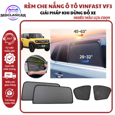 Rèm nam châm dày che nắng Vinfast VF3 chuẩn form, tặng phụ kiện, giá 188k