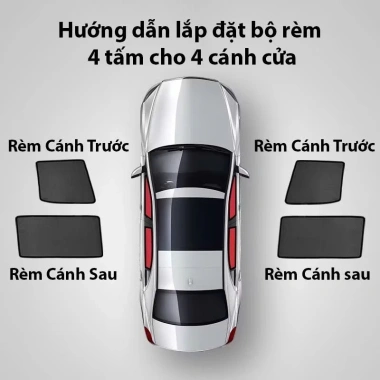 Rèm nam châm dày che nắng Vinfast VF3 chuẩn form, tặng phụ kiện, giá 188k