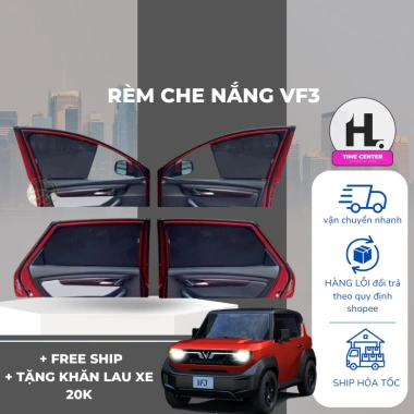 Rèm nam châm dày che nắng Vinfast VF3 chuẩn form, tặng phụ kiện, giá 188k