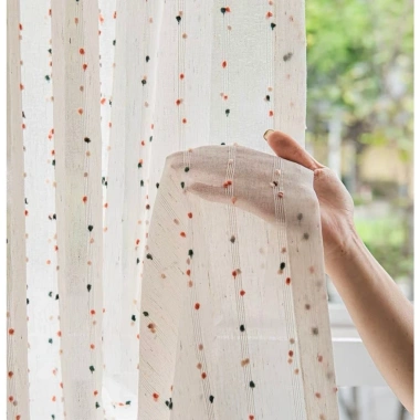 Rèm Ngày Cầu Vồng Sheer cho Phòng Khách - Màn Trượt Langsir Ngắn Nửa, 147.660₫