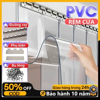 Rèm Nhựa PVC Ngăn Lạnh Trong Suốt Có Viền Nam Châm - Tặng Đầy Đủ Phụ Kiện và Ốp Chân Bảo Hành 5 Năm Rèm Nhựa PVC Ngăn Lạnh Trong Suốt Có Viền Nam Châm - Tặng Đầy Đủ Phụ Kiện và Ốp Chân Bảo Hành 5 Năm