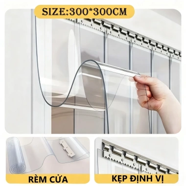 Rèm Nhựa PVC Ngăn Lạnh Trong Suốt Có Viền Nam Châm - Tặng Đầy Đủ Phụ Kiện và Ốp Chân Bảo Hành 5 Năm 14 Rèm Nhựa PVC Ngăn Lạnh Trong Suốt Có Viền Nam Châm - Tặng Đầy Đủ Phụ Kiện và Ốp Chân Bảo Hành 5 Năm 14