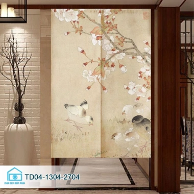 Rèm Noren Nhật treo lối đi, trang trí nhà hàng, hoạ tiết vòm cong - Giá 165.000 3 Rèm Noren Nhật treo lối đi, trang trí nhà hàng, hoạ tiết vòm cong - Giá 165.000 3