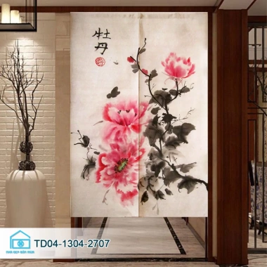 Rèm Noren Nhật treo lối đi, trang trí nhà hàng, hoạ tiết vòm cong - Giá 165.000