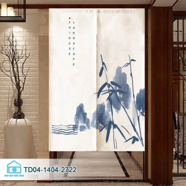 Rèm Noren Nhật treo lối đi, trang trí nhà hàng, hoạ tiết vòm cong - Giá 165.000