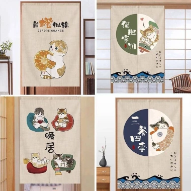 Rèm Nửa Mèo Vải Nhật Bản - Chống Rỉ, Treo, Phòng Ngủ & Tắm, Giá 194.400₫