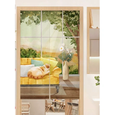 Rèm phân vùng đa năng cho bếp, phòng ngủ, phòng khách – không đục lỗ, dễ vệ sinh, nửa rèm ngắn, giá chỉ 194.400đ 7