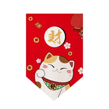 Rèm phong cách Nhật Bản Mèo May Mắn - Tam giác Izakaya treo cờ, giá 81.000₫ 5