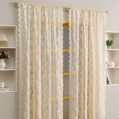 Rèm ren 2 tấm ZAOFAHUA cách nhiệt lọc ánh sáng, kiểu Pháp cho phòng khách ngủ – 151.308 VND 8