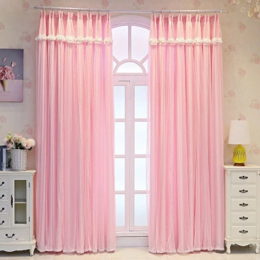 Rèm ren D17 phong cách công chúa Hàn Quốc, có lỗ, treo cửa sổ, giá ưu đãi 389k