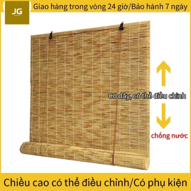 Rèm sậy điều chỉnh 100cm - Che nắng, che mưa, trang trí tường, vách ngăn, giá ưu đãi 200.000đ