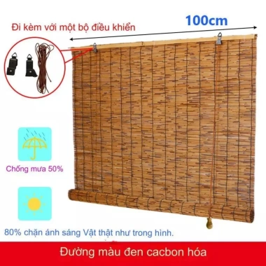 Rèm sậy điều chỉnh 100cm - Che nắng, che mưa, trang trí tường, vách ngăn, giá ưu đãi 200.000đ 10