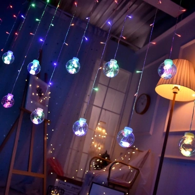 Rèm Thả Đèn Led Trang Trí Mặt Trăng Ngôi Sao 3m - Nhiều Màu, Cắm Điện, Giá 60.000đ