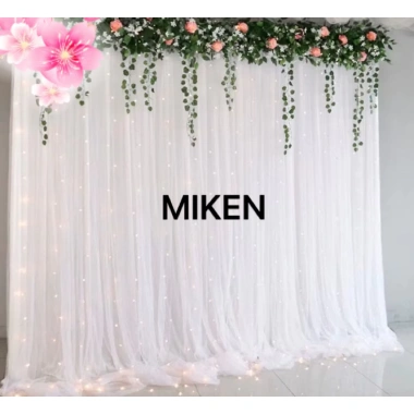 Rèm Trang Trí Sinh Nhật 2 Lớp Voan Lưới và Thun - Phông Nền Tiệc Cưới, Party Giá 98.000