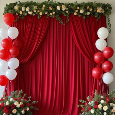 Rèm trang trí tiệc cưới, sinh nhật – Phông nền studio gấp nếp sẵn, giá chỉ 138.000₫