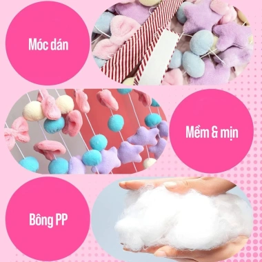 Rèm treo cửa vải nhung dễ thương, dán không khoan tường – giá chỉ 125k