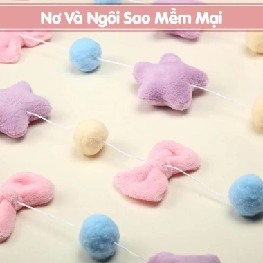 Rèm treo cửa vải nhung dễ thương, dán không khoan tường – giá chỉ 125k