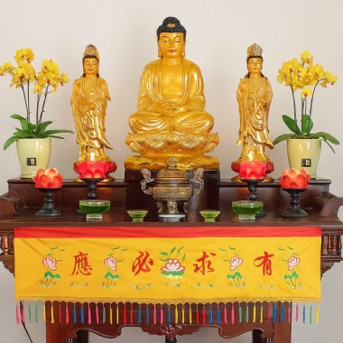 Rèm Treo Phật Đạo, Hoa Sen, Bát Quái, ren tua rua, size 1-2.5m, giảm còn 148.750₫