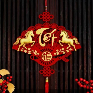 Rèm Treo Trang Trí Tết Phúc Tài Lộc Đỏ Vàng - Decor Cửa Nhà, Cửa Hàng, Giá 32.000 VND
