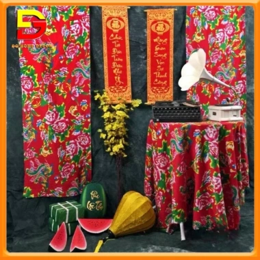 Rèm Vải Công Phượng Đa Kích Thước - Phông Nền Lễ Hội, Ngày Tết, Giá 119.000 VND 3