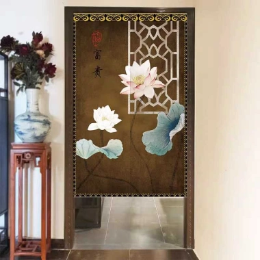 Rèm vải không đục lỗ hoa sen Zen – Vách ngăn phòng khách, bếp, nửa phòng ngủ, nhà vệ sinh, 194.400đ