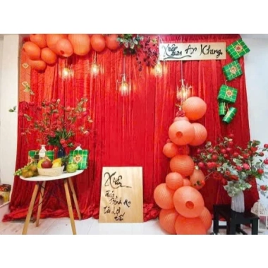 Rèm Vải Nhung Lông Đỏ Cờ Trang Trí Tết Tiệc Cưới Lễ Hội Xu Hướng 2.026 238k
