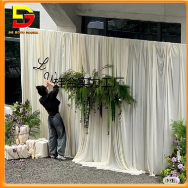 Rèm Vải Thun Lạnh Đỏ DG-797 - Trang Trí Sinh Nhật, Đám Cưới, Giá 99k 8 Rèm Vải Thun Lạnh Đỏ DG-797 - Trang Trí Sinh Nhật, Đám Cưới, Giá 99k 8