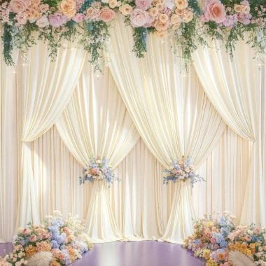 Rèm Vải Thun Lạnh Sinh Nhật, Phông Rạp Cưới, Backdrop Chụp Ảnh - Giá 85.000 VNĐ