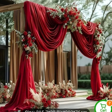 Rèm Vải Thun Lạnh Sinh Nhật, Phông Rạp Cưới, Backdrop Chụp Ảnh - Giá 85.000 VNĐ 4 Rèm Vải Thun Lạnh Sinh Nhật, Phông Rạp Cưới, Backdrop Chụp Ảnh - Giá 85.000 VNĐ 4