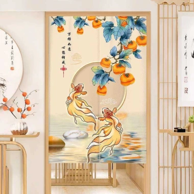 Rèm vải Trung Quốc cho gia đình – vách ngăn, bếp, tắm, phòng ngủ, phòng khách, không đục lỗ – Giá chỉ 194.400đ 4