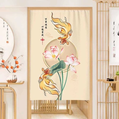 Rèm vải Trung Quốc cho gia đình – vách ngăn, bếp, tắm, phòng ngủ, phòng khách, không đục lỗ – Giá chỉ 194.400đ 5