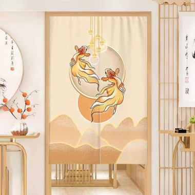 Rèm vải Trung Quốc cho gia đình – vách ngăn, bếp, tắm, phòng ngủ, phòng khách, không đục lỗ – Giá chỉ 194.400đ 7