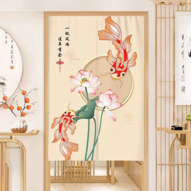 Rèm vải Trung Quốc cho gia đình – vách ngăn, bếp, tắm, phòng ngủ, phòng khách, không đục lỗ – Giá chỉ 194.400đ 8