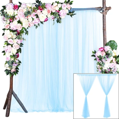 Rèm Vải VOAN LƯỚI TUTU Đủ Màu Đẹp ống luồn dây - Chụp ảnh cưới, tiệc sinh nhật, giá 18.000 VND 6