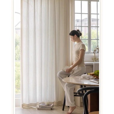 Rèm voan gân Japandi nhẹ nhàng sang trọng phòng khách ngủ - Giá 180.000₫ 5