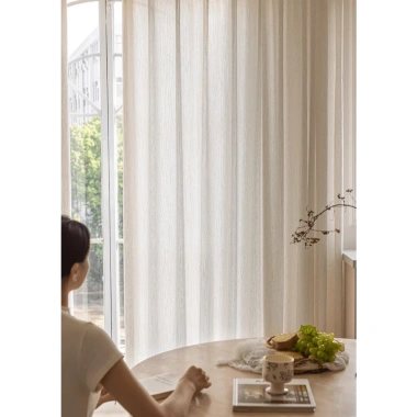 Rèm voan gân Japandi nhẹ nhàng sang trọng phòng khách ngủ - Giá 180.000₫ 8