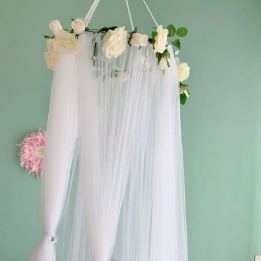 Rèm Voan Lưới 5cm Luồn Sẵn Size Tùy Chỉnh - Trang Trí Tiệc Cưới, Nền Chụp Ảnh Lãng Mạn, Giá Ưu Đãi 18.000 VND 5