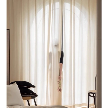 Rèm voan LW9.395 - Cản nắng, chống chói, decor phòng khách & ngủ, giá chỉ 350.000